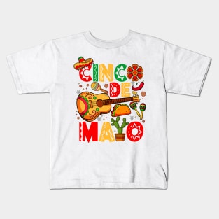 Cinco De Mayo Fiesta Surprise Camisa 5 De Mayo Viva Mexico Kids T-Shirt